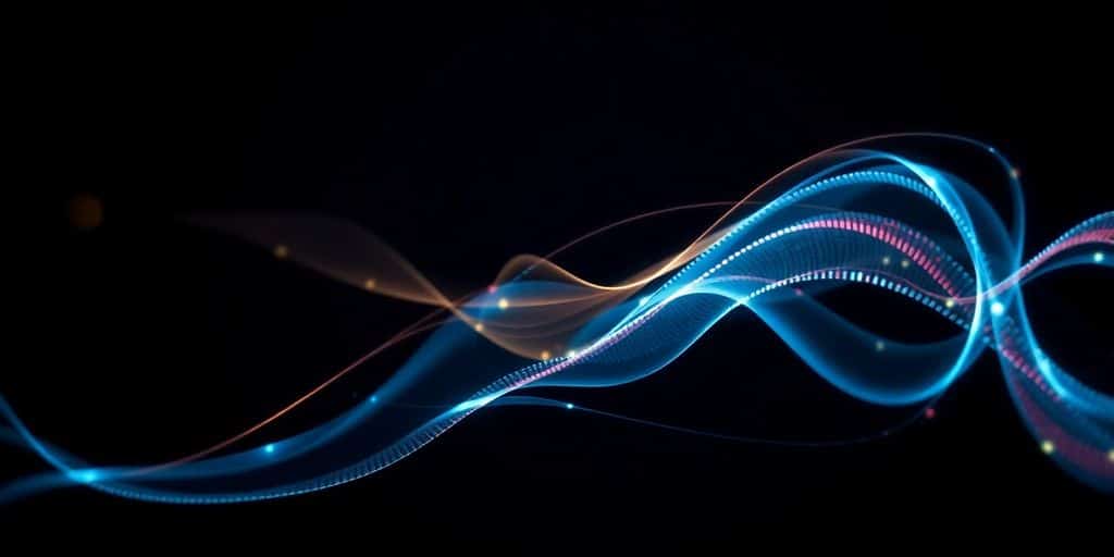 Abstract swirling patterns of clean, vibrant data.